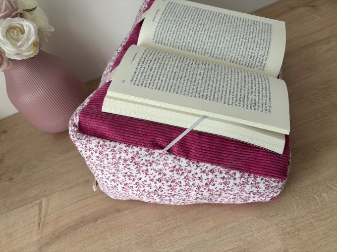 Coussin de lecture Agatha - Douceur rose/Nina 