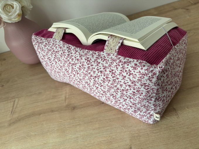 Coussin de lecture Agatha - Douceur rose/Nina 