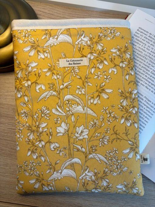 Housse Livre/Bujo Elisabeth - Fleurs d'or 