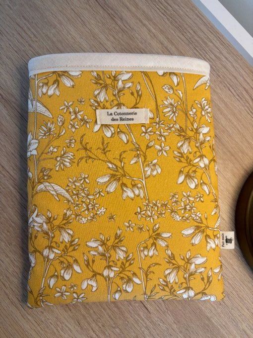 Housse Livre Hortense - format Poche - Fleurs d'or 