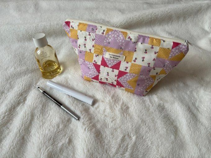 Trousse Sybille - Patchwork/ Ecru