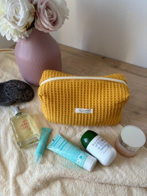 Trousse de toilette Eugénie - Nid d'abeille Soleil/ Provence