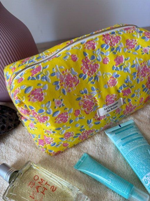 Trousse de toilette Eugénie - Lilas Jaune