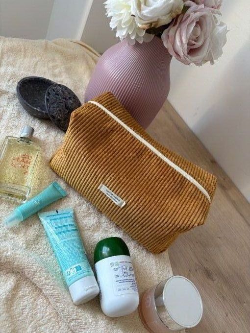 Trousse de toilette Eugénie - Douceur d'Ocre/ Azura